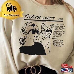 Swift Cat 1989 Shirt Karma Is A Midnights Sweatshirt Unisex